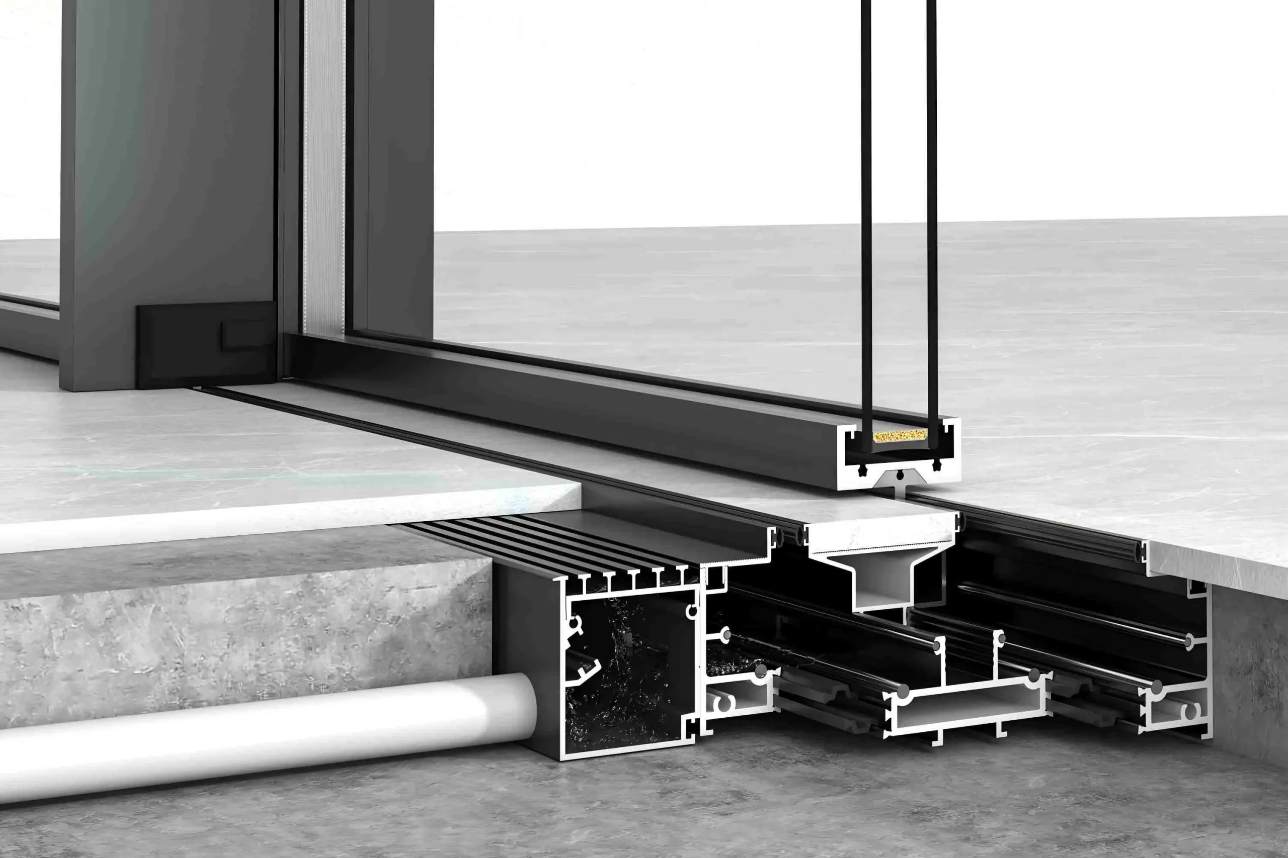 Sliding glass doors