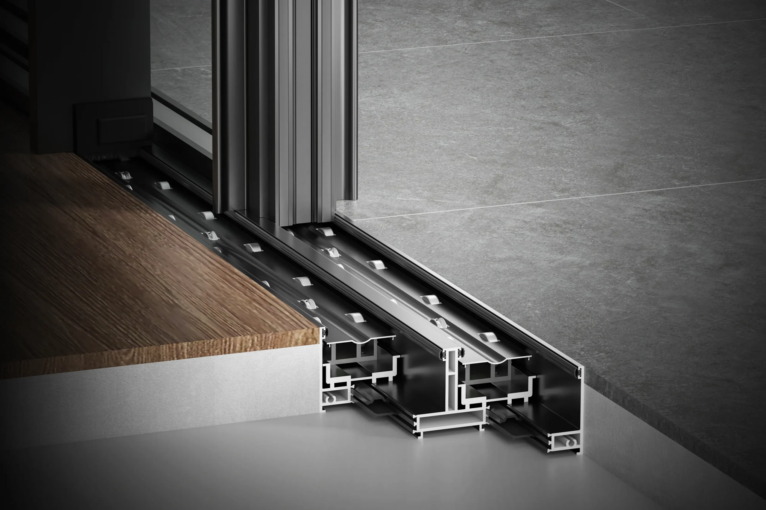 Sliding glass doors